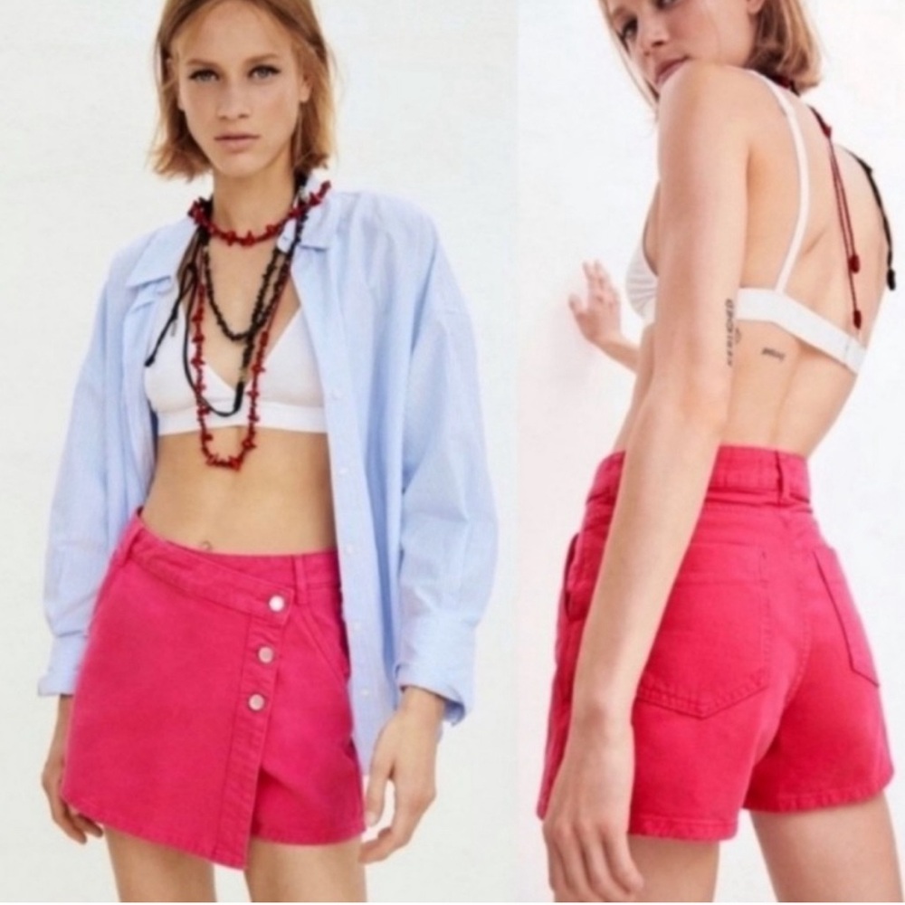 Crossover Denim Skort